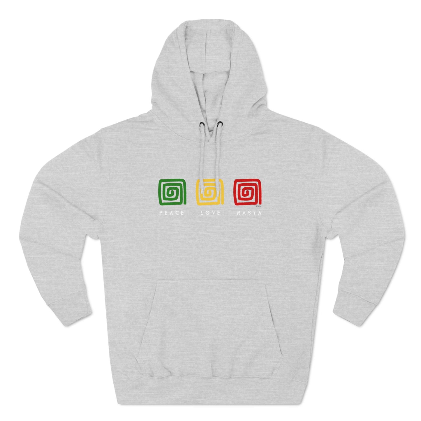 Three-Panel Fleece Hoodie-PeaceLoveRasta