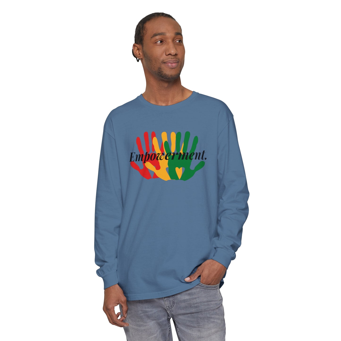 Unisex Garment-dyed Long Sleeve T-Shirt-Empowerment