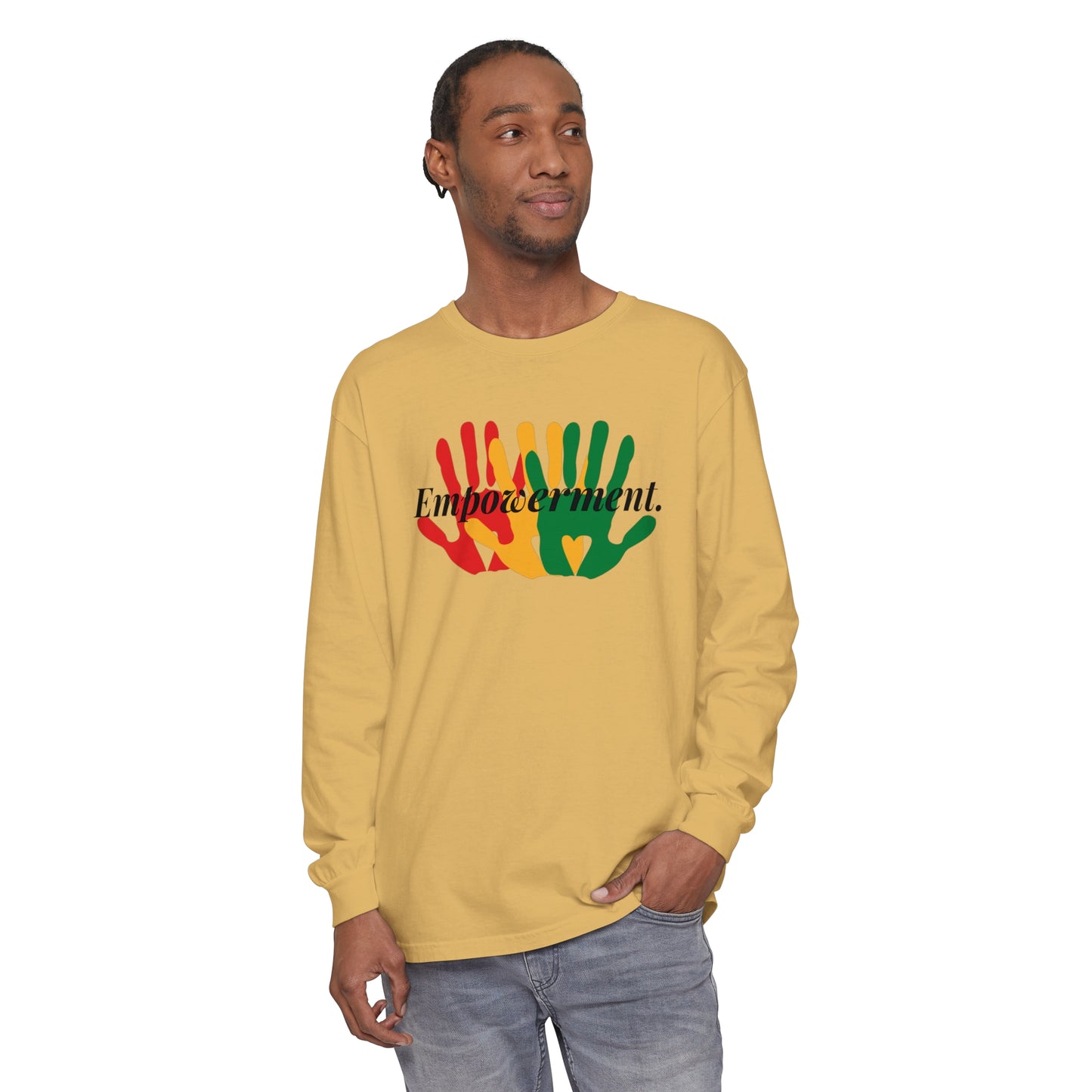 Unisex Garment-dyed Long Sleeve T-Shirt-Empowerment