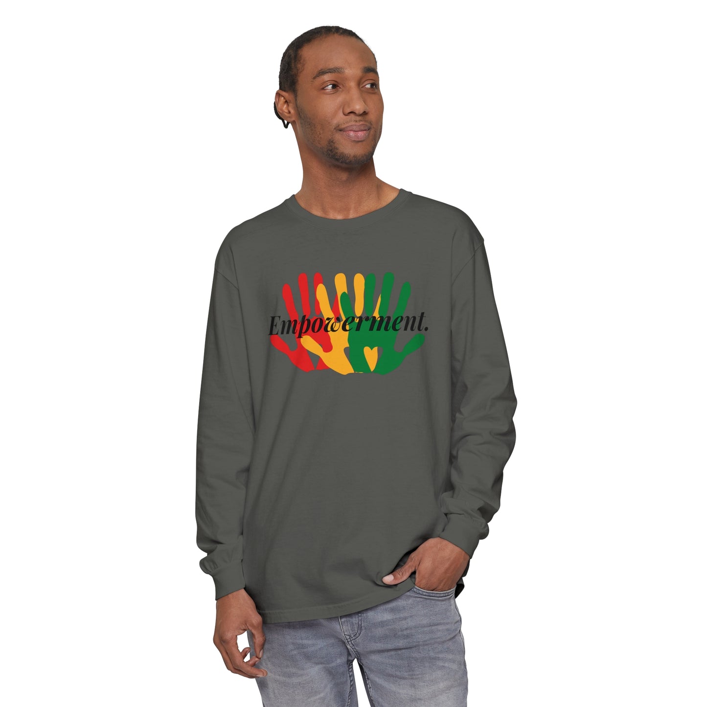 Unisex Garment-dyed Long Sleeve T-Shirt-Empowerment