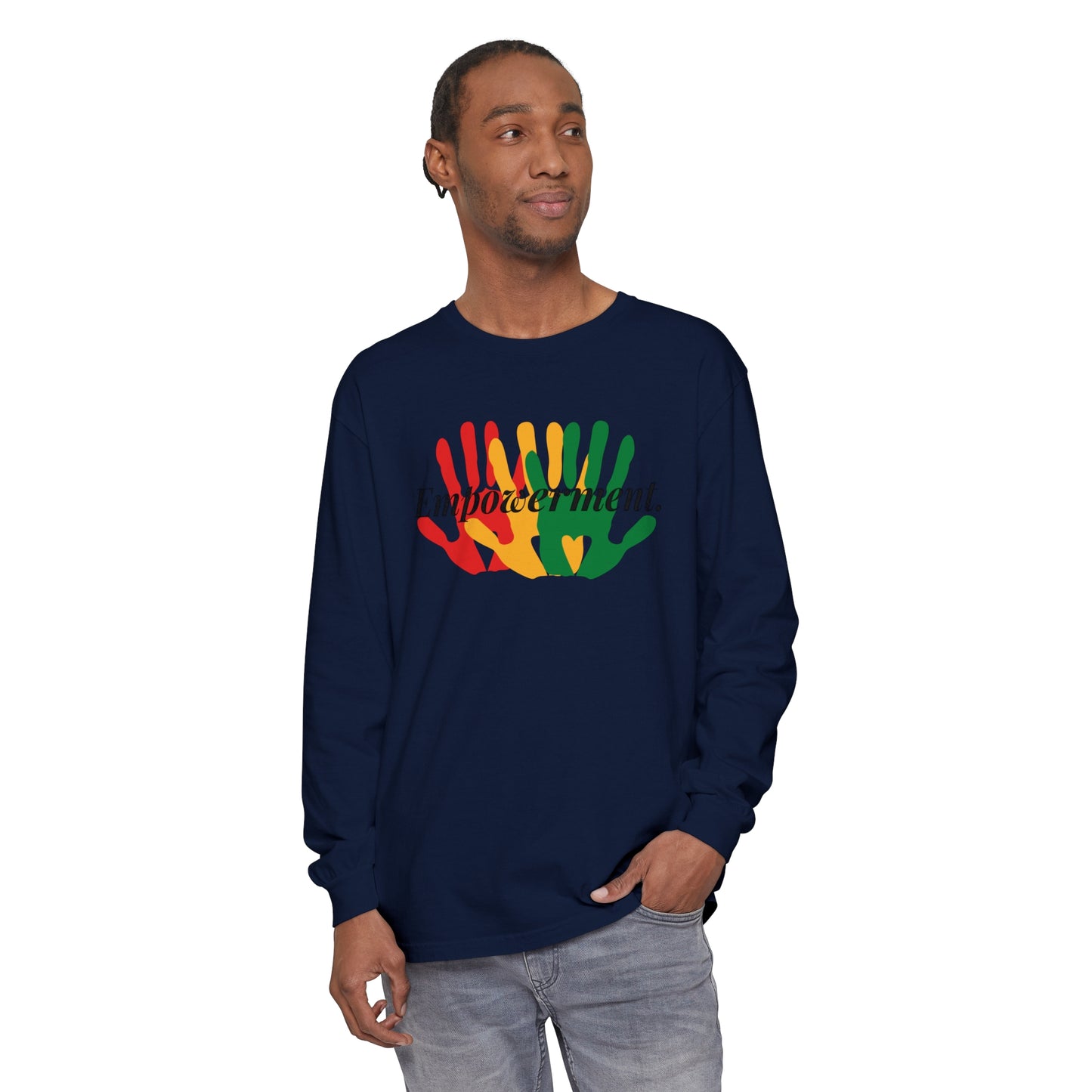 Unisex Garment-dyed Long Sleeve T-Shirt-Empowerment