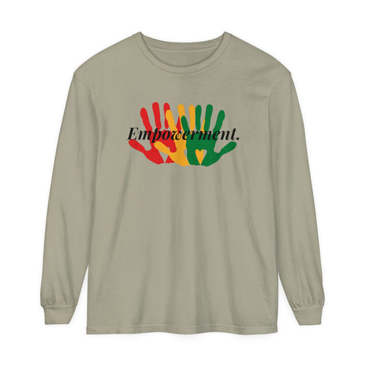 Unisex Garment-dyed Long Sleeve T-Shirt-Empowerment