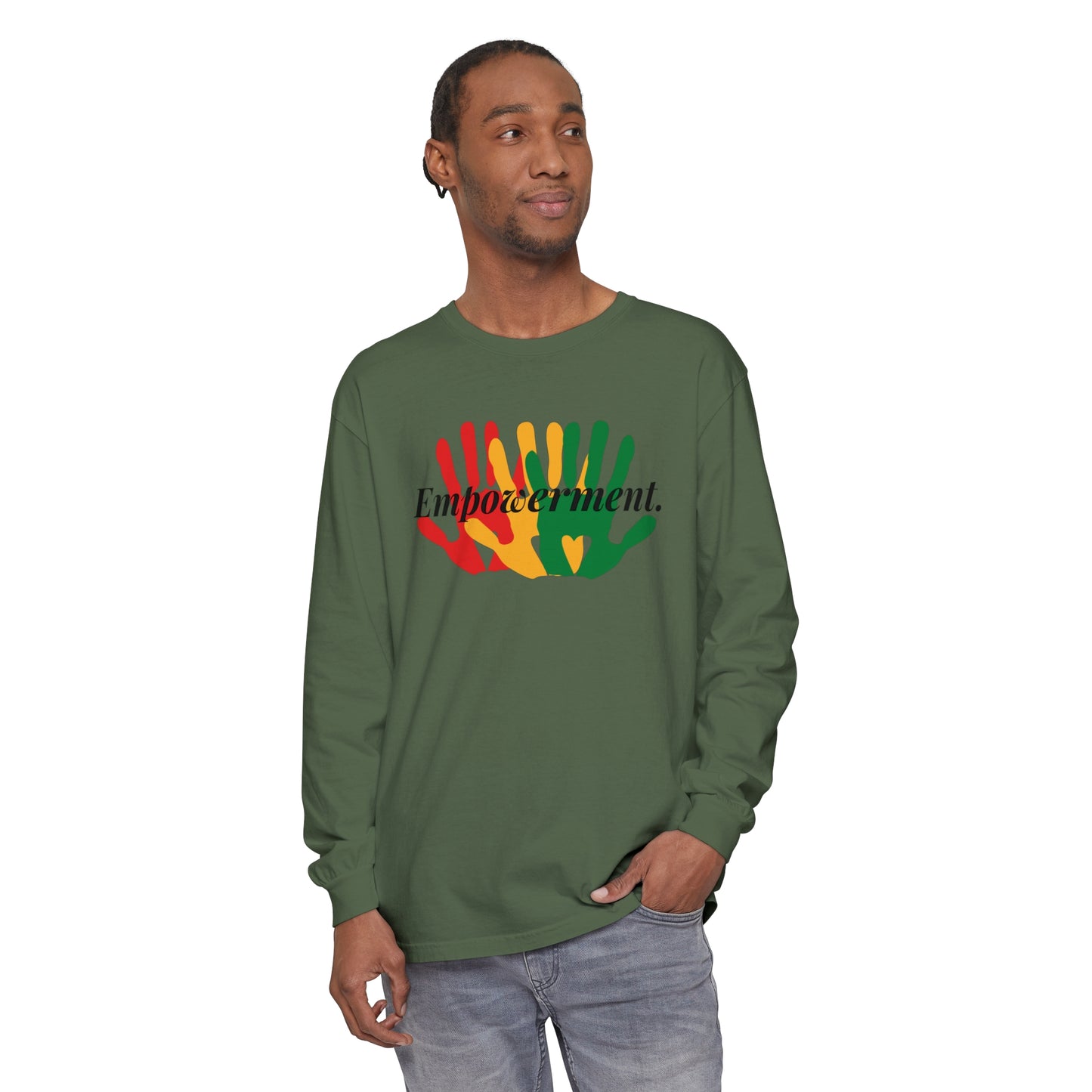 Unisex Garment-dyed Long Sleeve T-Shirt-Empowerment