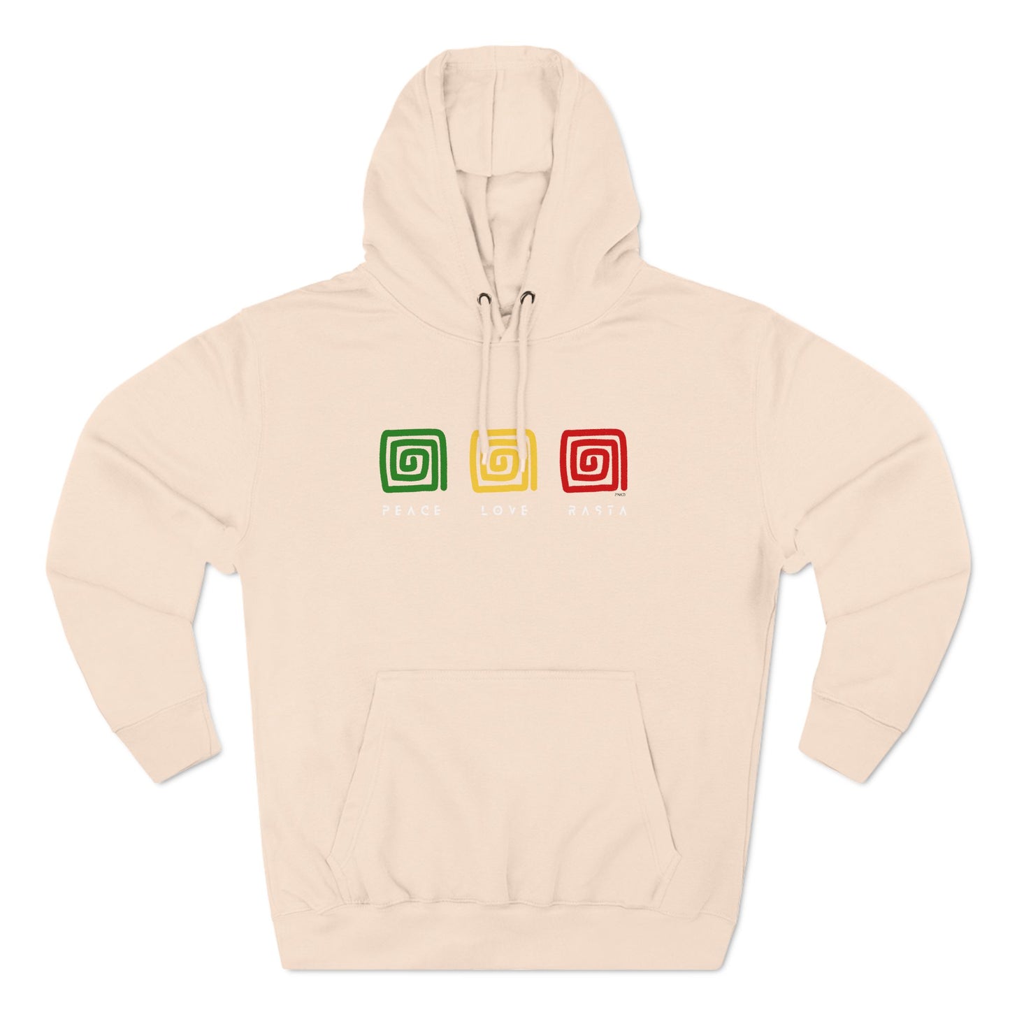 Three-Panel Fleece Hoodie-PeaceLoveRasta