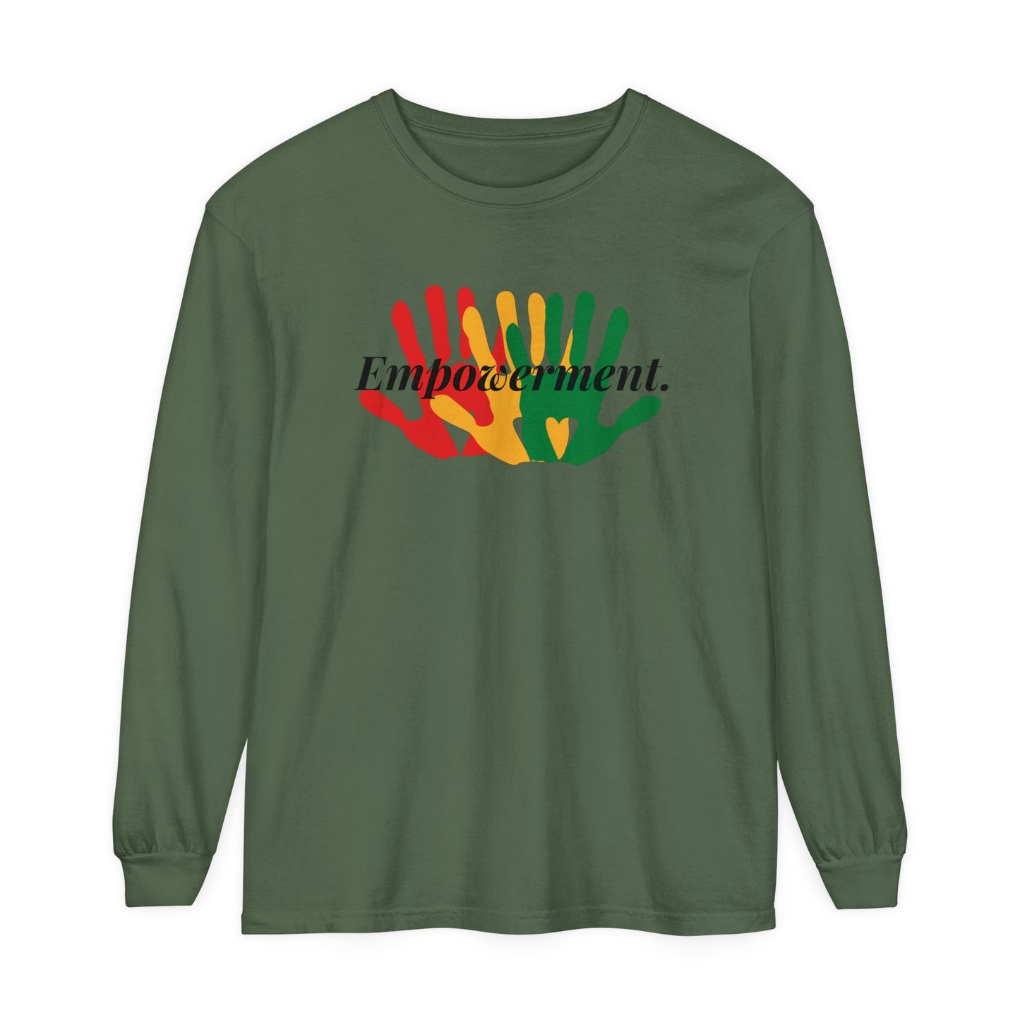 Unisex Garment-dyed Long Sleeve T-Shirt-Empowerment