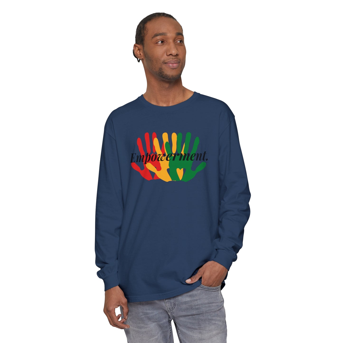 Unisex Garment-dyed Long Sleeve T-Shirt-Empowerment